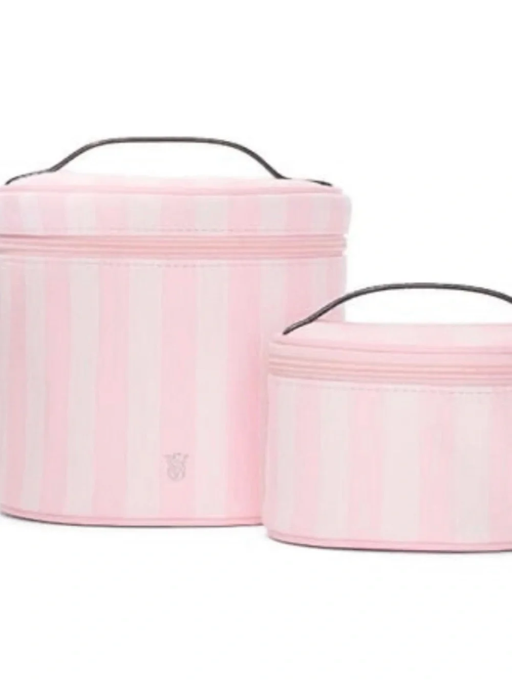 VICTORIA’S SECRET 2 PIECE VANITY MAKEUP/STORAGE CASES IN HERITAGE STRIPES